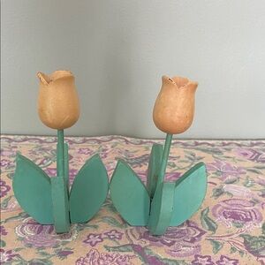 Vintage Tulip Candle Holders